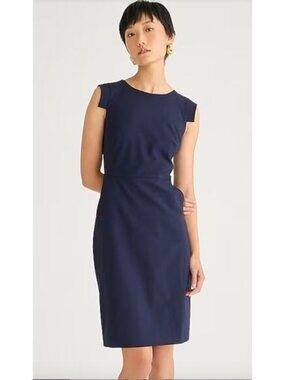 J. Crew Resume Navy Blue Dress 14T